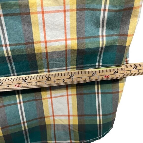 NOS Lifted Research Group LRG Mens Green Yellow Cotton Plaid Pearl Snap NWT 3XL - Picture 5 of 16